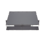 Panel de Distribución de Fibra Óptica, Acepta 8 Placas FAP o FMP, Bandeja Deslizable e Inclinable Hacia Abajo, Hasta 192 Fibras, Color Negro, 2UR