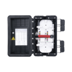 Caja de Distribución de Fibra Óptica, Hasta 96 Empalmes, Exterior IP65, Color Negro
