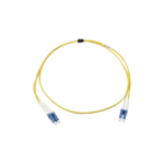 Jumper de Fibra Óptica Monomodo (OS2), XGLO, Riser, LC/UPC-LC/UPC Duplex, OFNR, Color Amarillo, 1 Metro