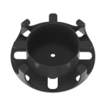 Administrador de Fibra Óptica en Paneles Opticom de 1 UR, Color Negro, 2 Piezas