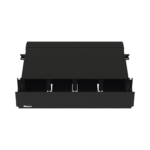 Panel de Distribución de Fibra Óptica, Acepta 8 Placas FAP o FMP, Bandeja Deslizable, Hasta 192 Fibras, Color Negro, 2 UR