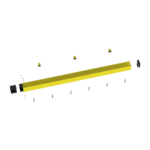 Kit de Administrador de Cables Vertical FiberRunner 4X4, Incluye Soportes de Montaje y Accesorios, Color Amarillo