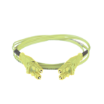 Jumper de Fibra Óptica Multimodo 50/125 OM5, LC-LC Uniboot Duplex, LSZH, Color Verde Lima, 2 Metros