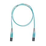 Jumper de Fibra Optica Multimodo 50/125 OM3, LC-LC Duplex, LSZH (Cero Halógenos), Color Aqua, 3 Metros