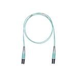 Jumper de Fibra Optica Multimodo 50/125 OM3, LC-LC Duplex, LSZH (Cero Halógenos), Color Aqua, 10 Metros