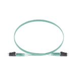 Jumper de Fibra Optica Multimodo 50/125 OM3, LC-LC Duplex, OFNR (Riser), Color Aqua, 5 Metros