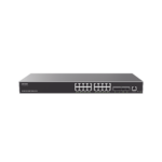 Switch Capa 3 PoE+ Administrable / 16 puertos 10/100/1000 Mbps + 4 Puertos SFP+ de 10 Gigabits / Hasta 240W / Compatible con GWN Cloud.