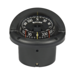 Brújula en color negro para timonel, con iluminación nocturna color verde.