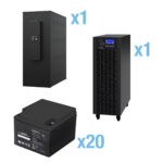 UPS Trifásico de 30 kVA/27 kW, Topología Online Doble Conversión, Voltaje de 208/220 Vca de L-L, Respaldo de 5 Minutos al 100% de Carga, Incluye Módulo y Banco de Baterías