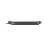 Multicontacto Horizontal (PDU) de 6 Contactos (NEMA 5-15R) Rack 19" 1UR. Voltaje Entrada/Salida: 120Vca/15A