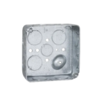 Caja Cuadrada 4 x 4"/Profundidad  1- 1/2"/ 11 Entradas de 3/4" y 1 de 1/2".