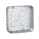 Caja Cuadrada  4 11/16"/ Profundidad  1 1/2"/ 15 Entradas 1/2", 2 Entradas 3/4"/ Troquelada.