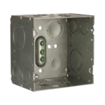 Caja Cuadrada 4- 11/16" x 4 11/16"/ Profundidad de 3-1/4"/ 2 Entradas  1", 1 1/4", 1 1/2", 2", 2 Entradas 1"-1 1/4", 2 Entradas 3/4 "- 1", 4 Entradas 1/2" - 3/4", 2 Entradas 1/2".