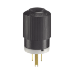 Clavija Negra 15 A 125 V CA 2 Polos 3 Hilos (NEMA 5-15P).