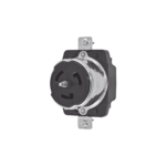 Receptáculo Trifásico con Bloqueo de Media Vuelta / 50 A 250 VCA / 3 Polos 4 Hilos / Grado Industrial / Color Negro.