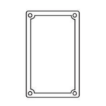 Empaque de Neopreno para Cajas FS/FD de 1 Gang.