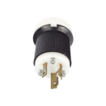 Clavija Industrial con Bloqueo de Media Vuelta / 30 A 250 V CA / 2 Polos 3 Hilos / Color Blanco y Negro / Nema L6-30P.