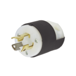 Clavija Industrial con Bloqueo de Media Vuelta / 15 A 125 V CA / 2 Polos 3 Hilos / Color Blanco y Negro / Nema L5-15P.
