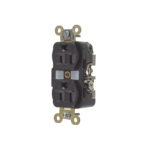 Contacto Dúplex 15 A 125 V / 2 Polos 3 Hilos/ Color Negro / Nema 5-15R / Grado Industrial.