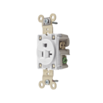 Contacto Sencillo / 20 A 125 V / 2 Polos 3 Hilos / Nema 5-20R / Color Blanco / Grado Industrial.