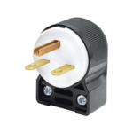 Clavija Entrada Recta En Angulo/ 15A 250V/ 2 Polos 3 Hilos/ Nema 6-15P/ Grado Industrial- Comercial.