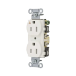 Contacto Dúplex Conexión a Tierra Aislada/ 15 A 125 V/ 2 Polos 3 Hilos/ Color Blanco/ Nema 5-15R/ Grado Comercial.