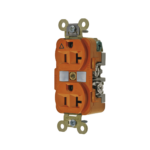 Contacto Dúplex Conexión a Tierra Aislada/ 20 A 125 V/ 2 polos 3 Hilos/ Color Naranja/ Nema 5- 20R/ Grado Industrial.