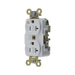 Contacto Dúplex Conexión a Tierra Aislada/ 20 A 125 V/ 2 polos 3 Hilos/ Color Blanco/ Nema 5- 20R/ Grado Industrial.