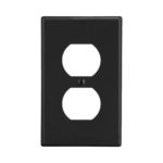 Tapa para Contacto Dúplex Color Negro.