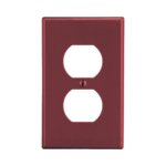 Placa de Pared para Contacto Duplex Color Rojo.