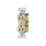 Contacto Duplex 15A 125V/ 2 Polos 3 Hilos / Cableado posterior y lateral / Nema 5-15R / Color Marfil.
