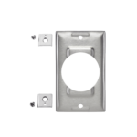 Placa de Acero Industrial de 1 Unidad / Para Paredes, Cajas y Dispositivos de 50 A / De Acero Inoxidable.