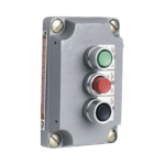 Cubierta para Estación de Control con Tres Botones Pulsadores Rojo-Verde-Negro. / Uso en Áreas Clasificadas.