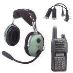 Kit Radio Portátil Aéreo Icom con Auricular David Clark para Aviación General