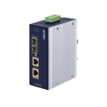 Convertidor de Medios Industrial de 2 Puertos SFP 100/1000X a 2 Puertos RJ45 10/100/1000T 802.3bt PoE++