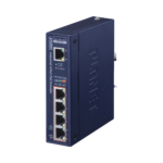 Extensor Industrial PoE, Entrada PoE 802.3 bt  y 4 Puertos de Salida Gigabit 802.3 af/at
