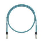 Patch Cord Cat6A de Grado Industrial 600V, Blindado SF/UTP, Calibre 26 AWG, Color Aqua, 60 cm.