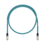Patch Cord Cat6A de Grado Industrial 600V, Blindado SF/UTP, Calibre 26 AWG, Color Aqua, 2.5m