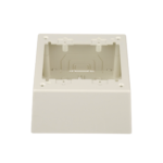 Caja de Pared Superficial Doble, con Divisor Opcional, uso Universal con Placas de Pared, Color Blanco Mate