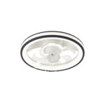 Ventilador de Techo con Luminario LED de  110 V CA 50/60 Hz /  88 W /4500 Lm / 6500 - 4 000 - 2 700 K /3 Tonos de Luz / 501 mm / 6 Velocidades / Dimeable / Color Blanco y Negro.