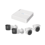 Kit IP 2 Megapixel / NVR de 8 Canales con 8 Puertos PoE / 2 Cámaras IP Bala para Exterior / 2 Cámaras IP Domo para Exterior