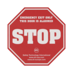 Etiqueta de advertencia "Puerta con alarma" EXIT STOPPER® STI-6400