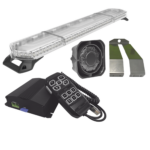 Kit de Sirena, Bocina y Torreta de 48", Con 96 LEDs, Ambar, Ideal para equipar unidades de seguridad privada, minería e industria