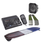 Kit de Sirena, Bocina y Torreta de 48", Con 216 LEDs, Dual Color, Frente: Rojo/Blanco, Azul/Blanco, Trasero: Rojo/Ámbar, Azul/Ámbar