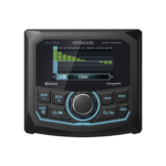 Estéreo marino sumergible IP66, con pantalla de 2.7 pulgadas, conexión Bluetooth, iluminación multicolor variable, con entrada USB