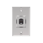 Placa de Pared Telefónica, Salida de 1 Puerto Keystone, Con Jack Cat6 Estilo 110 de Impacto, de Acero Inoxidable