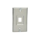 Placa de Pared Telefónica, Salida de 1 Puerto Keystone, de Acero Inoxidable