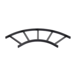 Accesorio de Escalerilla Sección Horizontal de 90º, 12 in de Ancho, de Acero, Color Negro