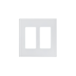 Tapa de cristal para apagador o atenuador, 2 espacios.