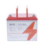 Batería de Litio Ciclo Profundo, 12.8 Vcc 100Ah (LiFePO4 de Celdas Cilíndricas) Válvula de Alivio, Solar, Marina, Máximo 100 A de Descarga